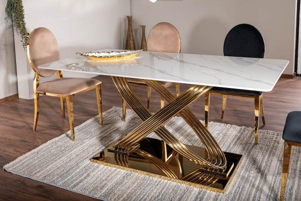 Кресло Signal KING VELVET Бежевый / Золотой, фото 4