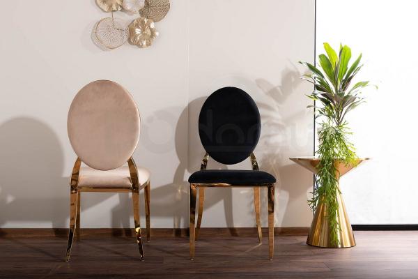 Кресло Signal KING VELVET Бежевый / Золотой, фото 6