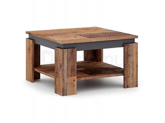 Журнальний столик SIGNAL AGAVA 68X68 старе дерево/темно-сірий, фото 1