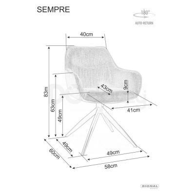 Кресло SIGNAL SEMPRE BREGO/BUFFALO Бежевый, фото 3