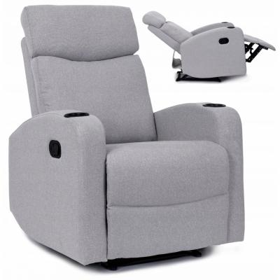 Крісло-реклайнер MEBEL ELITE ALAN Сірий, фото 1