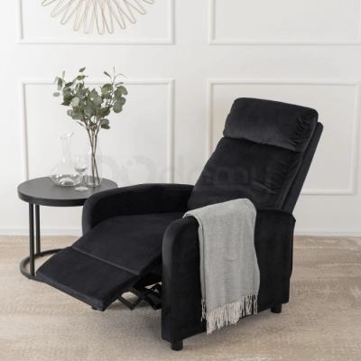 Крісло-реклайнер Mebel Elite DANNY чорний оксамит, фото 3