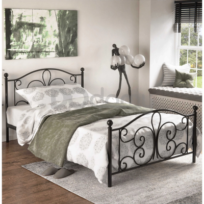 Ліжко MEBEL ELITE LORDI 120х200 Чорний, фото 1