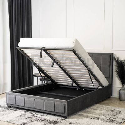 Кровать MEBEL ELITE CARLOS 140х200 Серый, фото 3