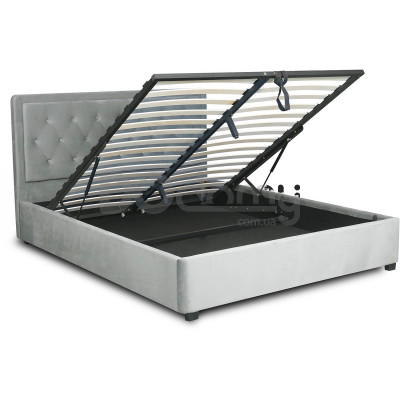 Кровать MEBEL ELITE CROS 160х200 Серый, фото 3