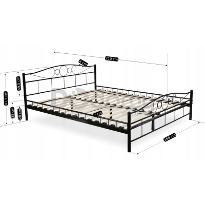 Кровать MEBEL ELITE GRIFFIN 160х200 Черный, фото 4