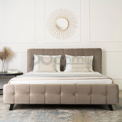 Кровать MEBEL ELITE LINO 160х200 Бежевый, фото 2