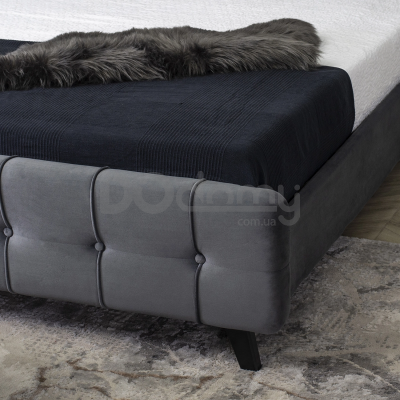 Кровать MEBEL ELITE LINO 160х200 Серый, фото 2