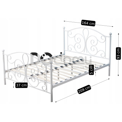 Кровать MEBEL ELITE LORDI 160х200 Белый, фото 3