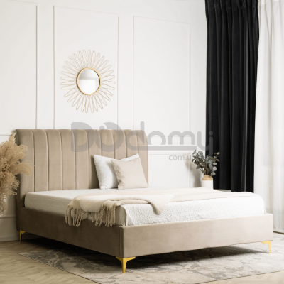 Кровать MEBEL ELITE MARCELO 160х200 Бежевый, фото 1