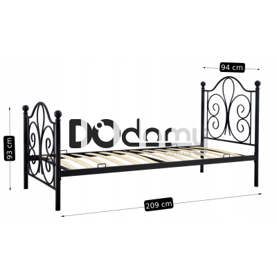 Ліжко MEBEL ELITE LORDI 90х200 Чорний, фото 5
