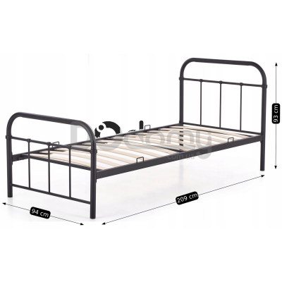 Ліжко MEBEL ELITE PABLO 90х200 Чорний, фото 3