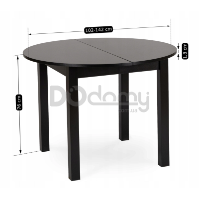 Стіл MEBEL ELITE HARRY 102-142 Чорний, фото 6