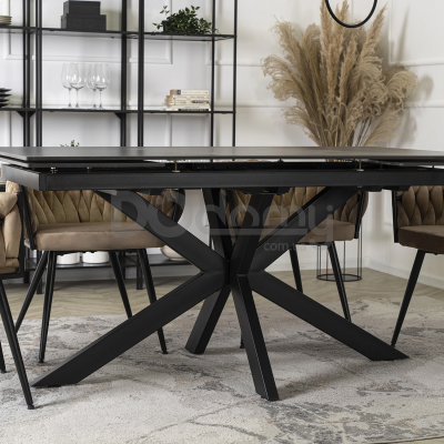 Стіл MEBEL ELITE BRUNO 160-240 Чорний, фото 2