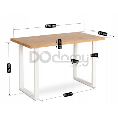 Стол MEBEL ELITE ALTE 2 120 Дуб золотой / Белый, фото 4