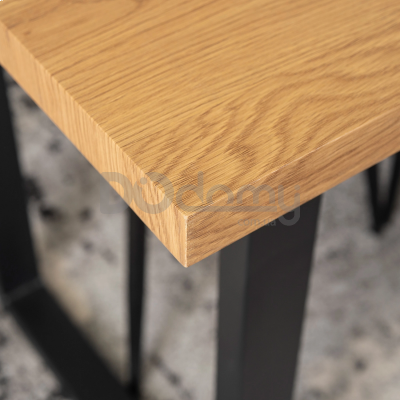 Стіл MEBEL ELITE ALTE 2 120 Дуб золотий / Чорний, фото 3