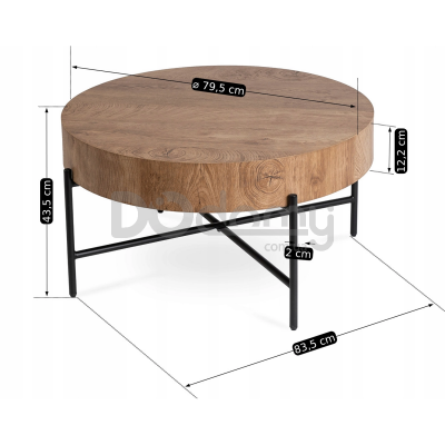 Журнальний стіл MEBEL ELITE BELIEF Дуб, фото 4