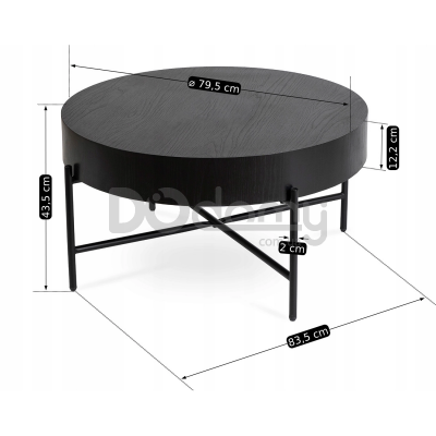 Журнальный стол MEBEL ELITE BELIEF Черный, фото 4