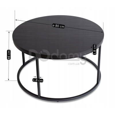 Журнальный стол MEBEL ELITE AMON MAX Черный, фото 4