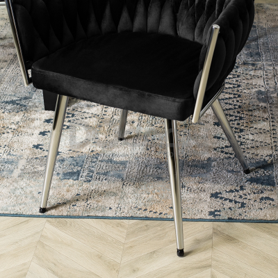 Кресло MEBEL ELITE SIENA Черный / Хром, фото 4