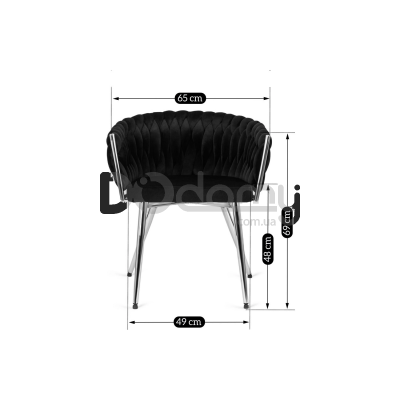 Кресло MEBEL ELITE SIENA Черный / Хром, фото 5