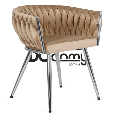 Крісло MEBEL ELITE SIENA Бежевий / Хром, фото 1
