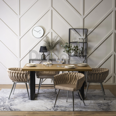 Крісло MEBEL ELITE SIENA Бежевий / Хром, фото 2