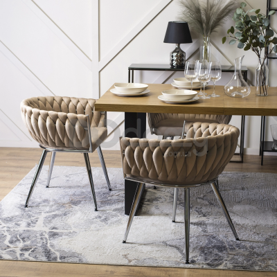 Крісло MEBEL ELITE SIENA Бежевий / Хром, фото 3