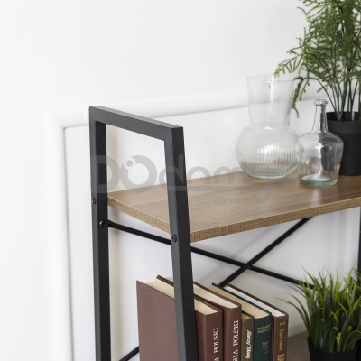 Стелаж MEBEL ELITE VIOR Горіх / Чорний, фото 3