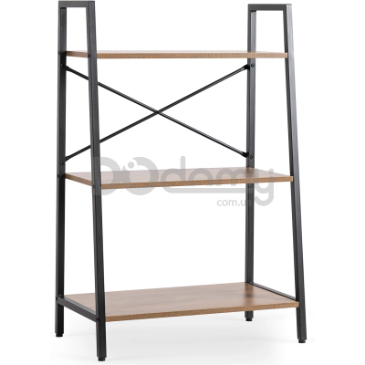 Стелаж MEBEL ELITE VIOR Горіх / Чорний, фото 5