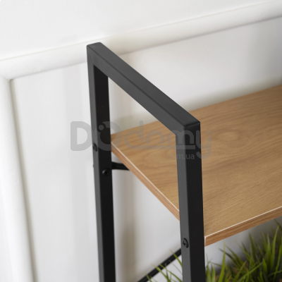 Стеллаж MEBEL ELITE VIOR Дуб золотой/Черный, фото 2