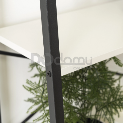 Стелаж MEBEL ELITE VIOR Білий / Чорний, фото 3