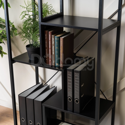 Стелаж MEBEL ELITE TIM Чорний, фото 4