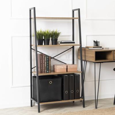 Стелаж MEBEL ELITE GIA Горіх / Чорний, фото 1