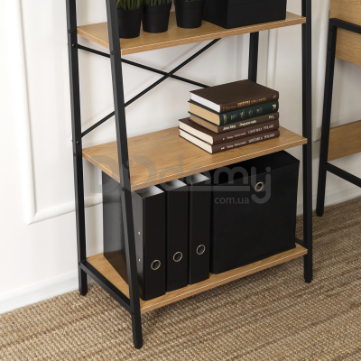 Стеллаж MEBEL ELITE GIA Дуб / Черный, фото 2