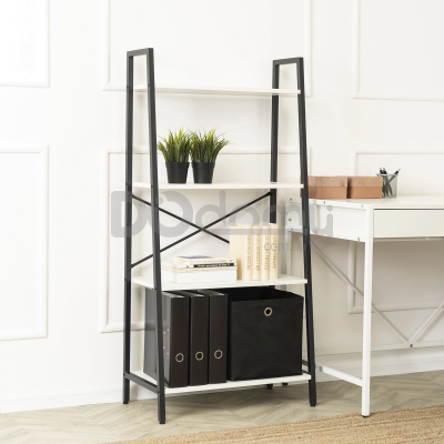 Стелаж MEBEL ELITE GIA Білий / Чорний, фото 1