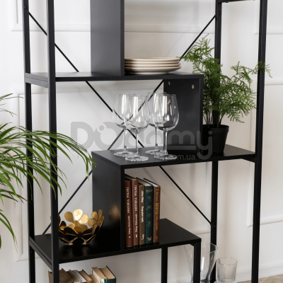 Стеллаж MEBEL ELITE AKRIS Черный, фото 2