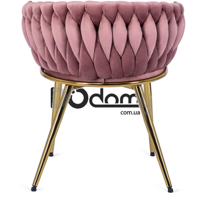 Крісло MEBEL ELITE CAPRI Рожевий/ Золотий, фото 2