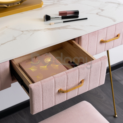 Туалетный столик MEBEL ELITE SANDY Розовый/Золотой, фото 6