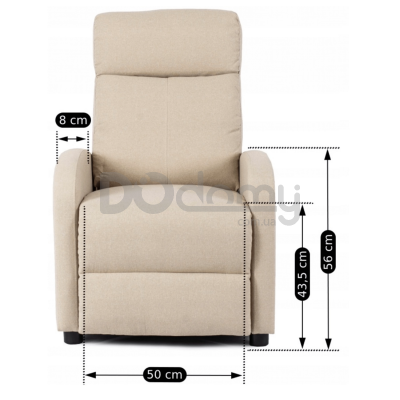 Крісло-реклайнер MEBEL ELITE DANNY Бежевий, фото 7