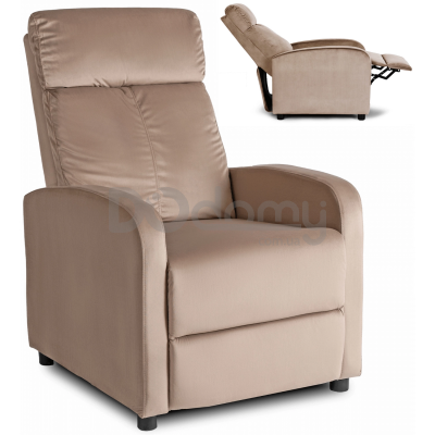 Крісло-реклайнер MEBEL ELITE DANNY Welurowy Бежевий, фото 1
