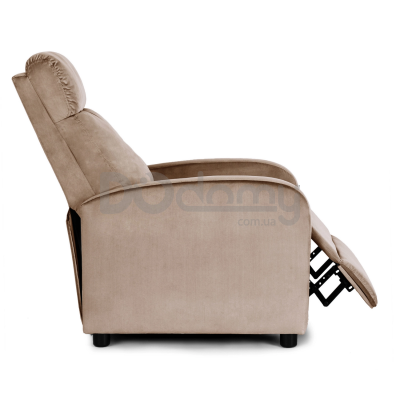 Крісло-реклайнер MEBEL ELITE DANNY Welurowy Бежевий, фото 4