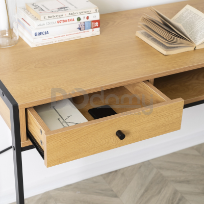 Письменный стол MEBEL ELITE STEP 123 Дуб Золотой / Черный, фото 2