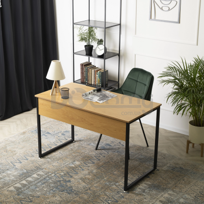 Письменный стол MEBEL ELITE ROSS 120 Дуб Золотой/Черный, фото 1