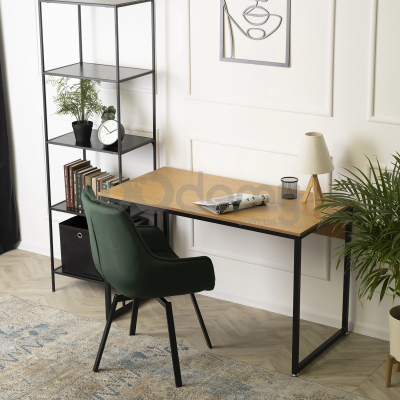 Письменный стол MEBEL ELITE ROSS 120 Дуб Золотой/Черный, фото 3