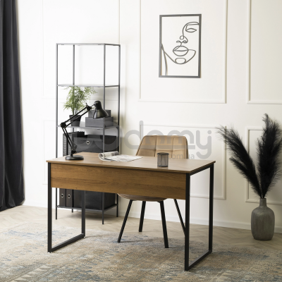 Письмовий стіл MEBEL ELITE ROSS 120 Дуб rustykalny / Чорний, фото 1