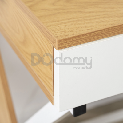 Письмовий стіл MEBEL ELITE REA 120 Дуб Золотий / Білий, фото 3