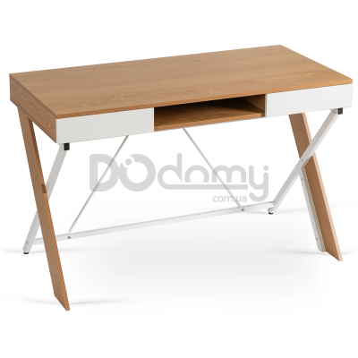 Письмовий стіл MEBEL ELITE REA 120 Дуб Золотий / Білий, фото 4