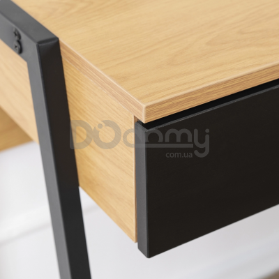 Письменный стол MEBEL ELITE MORI 84 Дуб / Черный, фото 3