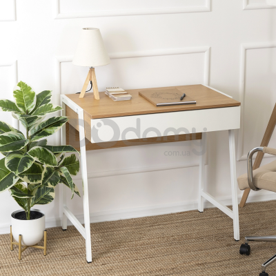 Письменный стол MEBEL ELITE MORI 84 Дуб / Белый, фото 1